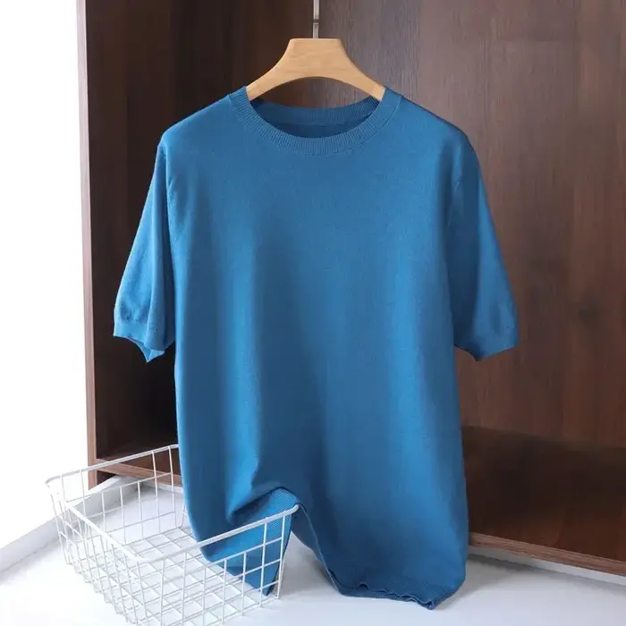 T-shirt en laine mérinos super fine pour hommes