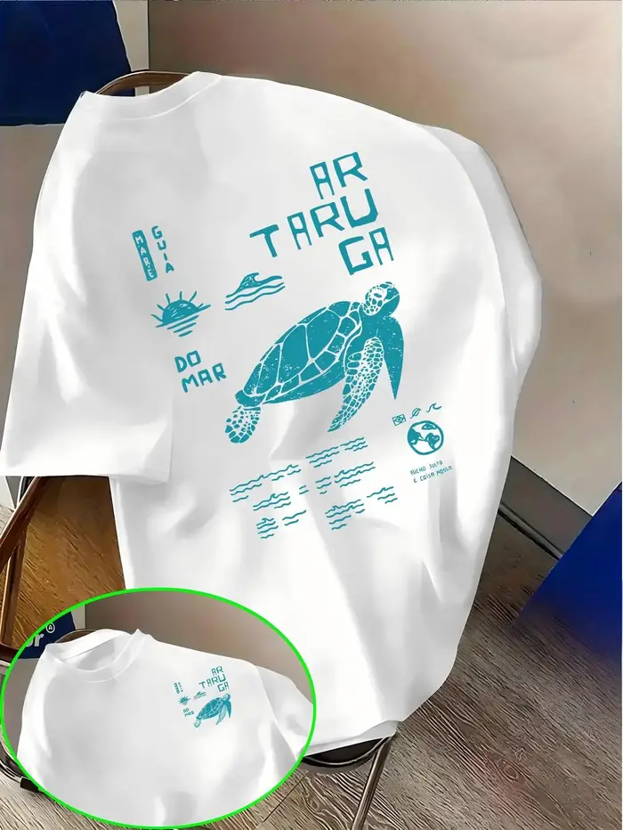 T-shirt graphique vintage tortue de mer pour hommes et femmes