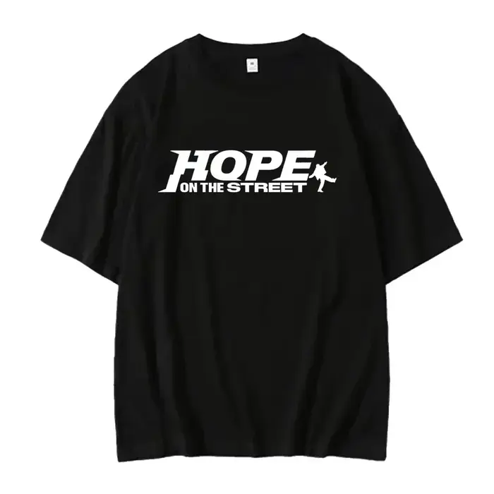 Hope on The Stage Street Kpop Fan Top Hommes Femmes T-Shirt J-HOPE LA World Tour Happy JIN Imprimé graphique O-cou Été