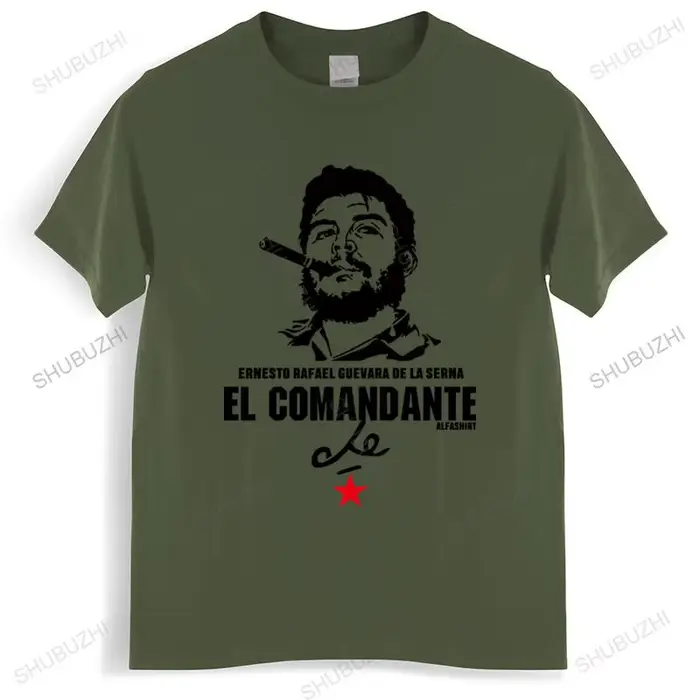 T-shirt en coton Che Guevara EL COMANDANTE pour hommes, chemise de marque, scopique, révolution marx