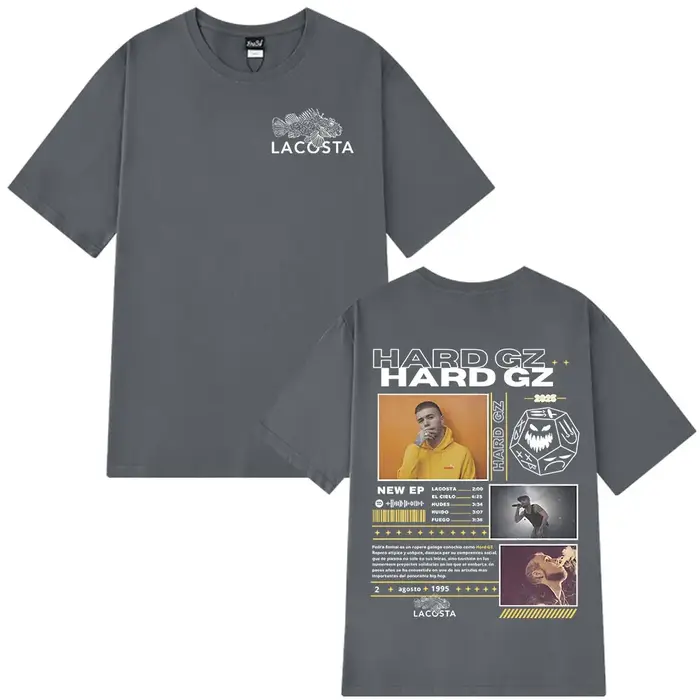 Rappeur dur GZ Tour 2025 Merch T-shirt hommes Hip Hop mode coton à manches courtes T-shirts Vintage surdimensionné T-shirt haut Streetwear