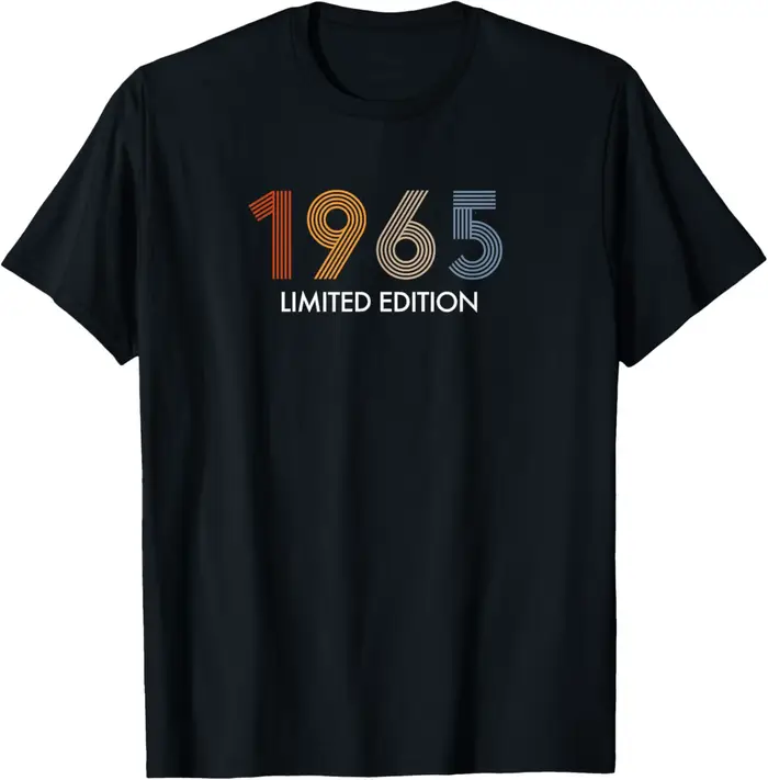60 ans cadeaux hommes Vintage classique voiture 1965 60th anniversaire T-Shirt à manches courtes unisexe été haut Camiseta