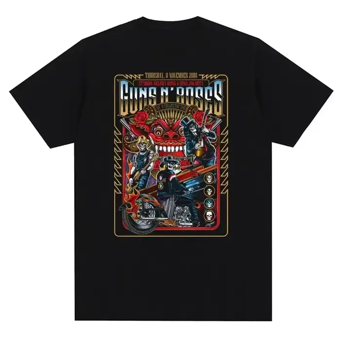 T-shirt à imprimé graphique Guns N Roses