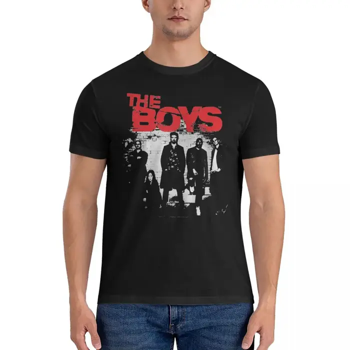 T-shirt manches courtes col rond homme, estival et vintage, en coton, The Boys saison 4, The Boyz El