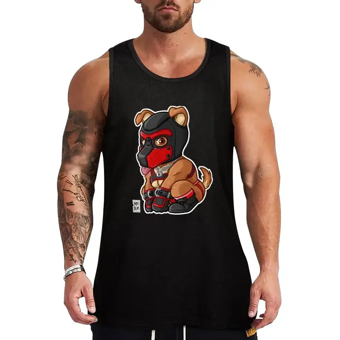 PLAYFUL PUPPY-masque rouge-série BEARZOO débardeur t-shirt musculaire gilet homme