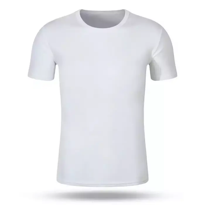 Sublimation blanc séchage rapide T-shirt été homme unisexe col rond manches courtes