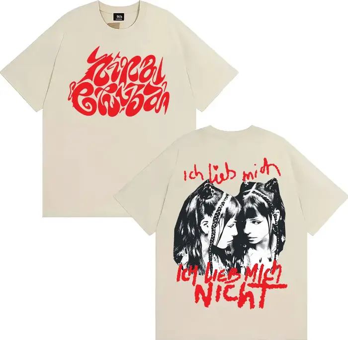 Ich Lieb Mich Nina Chuba 2025 Album Tour T-shirts hommes femmes vêtements Vintage mode
