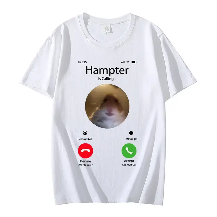 Dank Meme Hamster regardant la caméra frontale Hampter appelant T-shirt mode manches courtes T-shirt