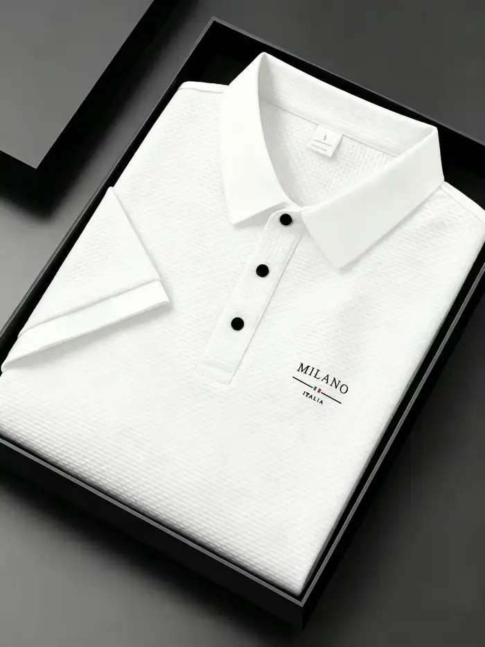 Polo jacquard pour homme Milano Italia