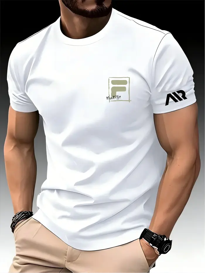 Nouveau T-shirt de sport imprimé pour homme, respirant et à séchage rapide, manches courtes, idéal p