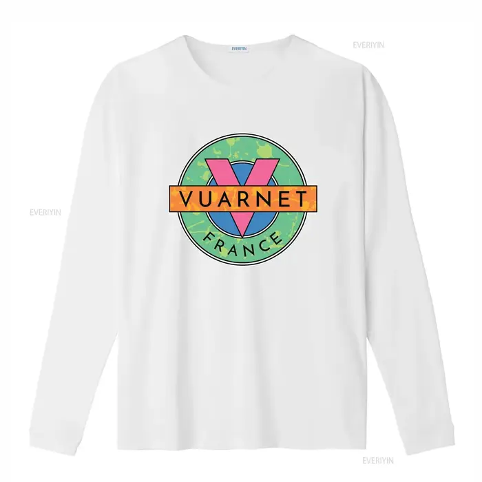T-shirt homme Vuarnet France bleu marine avec logo coloré imprimé