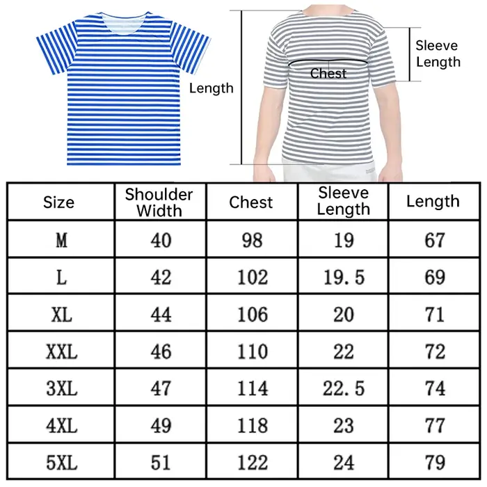 T-shirt breton à manches courtes pour hommes