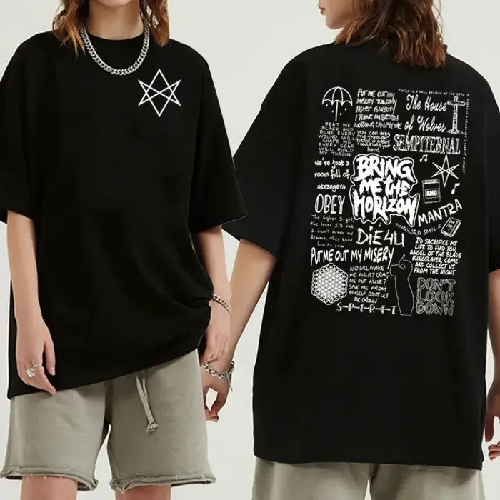 T-shirt imprimé Bring Me The Horizon pour hommes et femmes