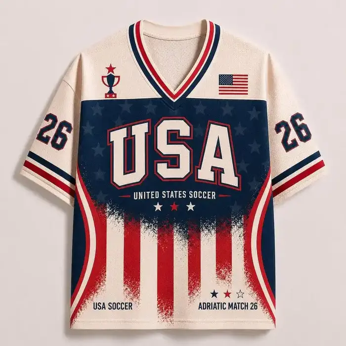 Nouveau T-shirt de sport décontracté 2026 à thème drapeau américain pour couples - Édition commémora