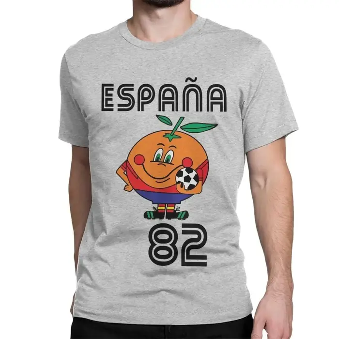 Nouvelle Collection 2026 – T-shirt Basique Quotidien Rétro à Imprimé Lettres et Dessins Animés Thème Football Européen Vintage