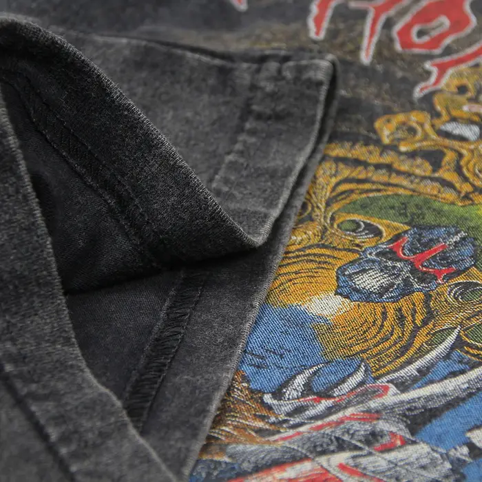 Monstrosity T-Shirt 80S Death Metal Malevolent Creation lavé ample épaule tombante rétro coton manches courtes chemise