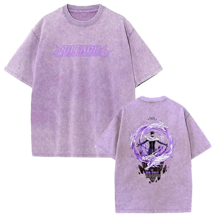 BLEACH Aizen Sousuke T-shirt graphique pour hommes femmes vêtements Vintage lavé surdimensionné