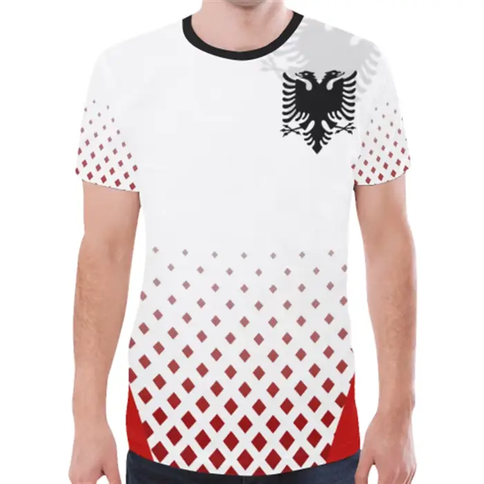 Albania feel-T-shirt graphique avec impression 3D de l'emblème national JA ian