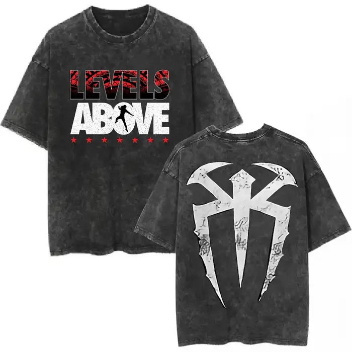 Roman Reigns T-shirt col rond manches courtes coton lavé T-shirt femmes hommes Streetwear vêtements de mode