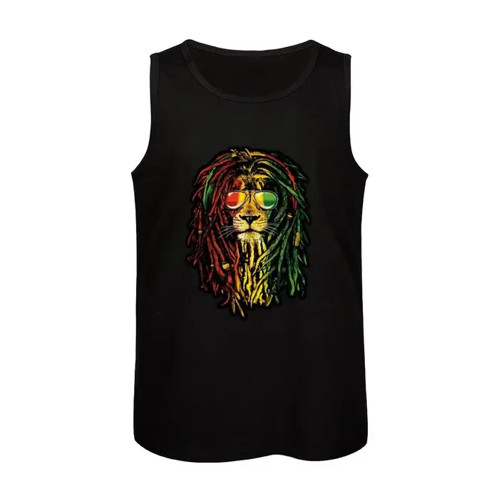 T-shirt Bob Marley Lion |   Débardeur de sport coupe athlétique, idéal pour la gym et l'entraînement