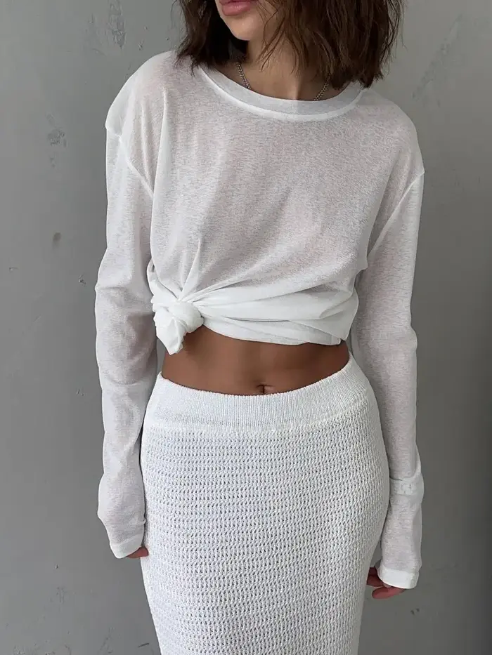 Hirsionsan 2025 basique doux t-shirts femmes été automne manches longues lâche bas t-shirts dames dé