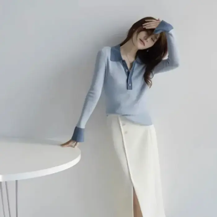 T-shirt à col polo pour femme