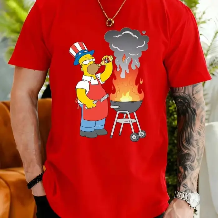 T-shirt décontracté à manches courtes pour homme