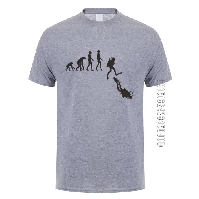 T-shirt de plongée en coton à col rond pour hommes