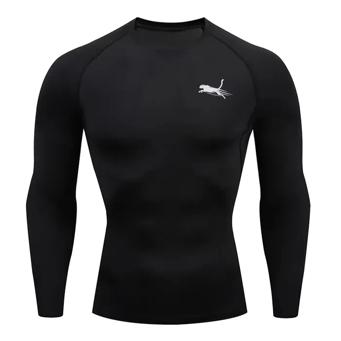 T-shirt de fitness à manches longues pour homme