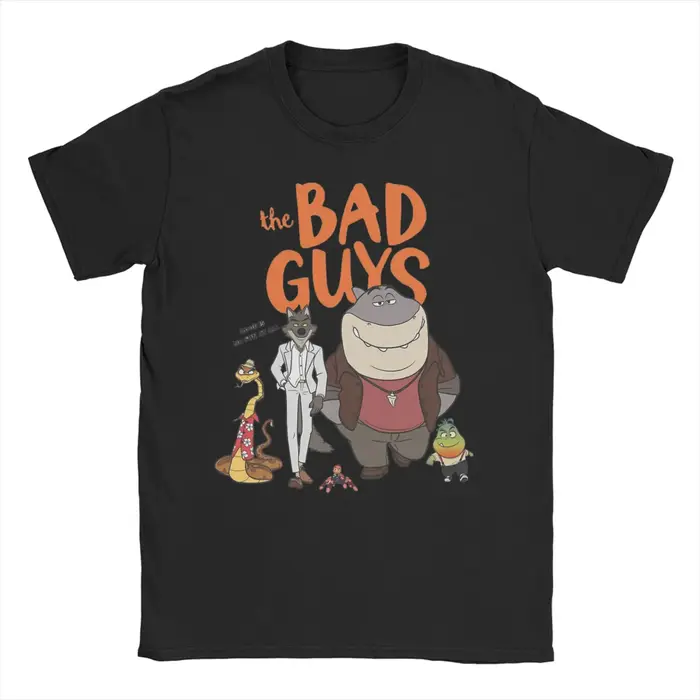 Affiche emblématique film The Bad Guys 2 t-shirt pour hommes femmes t-shirts graphiques vêtements en coton