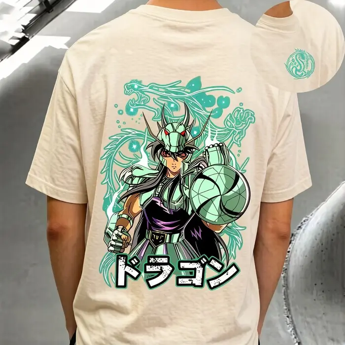 T-shirt unisexe à manches courtes pour hommes et femmes, style Old School Anime, Saint Seiya, cheval