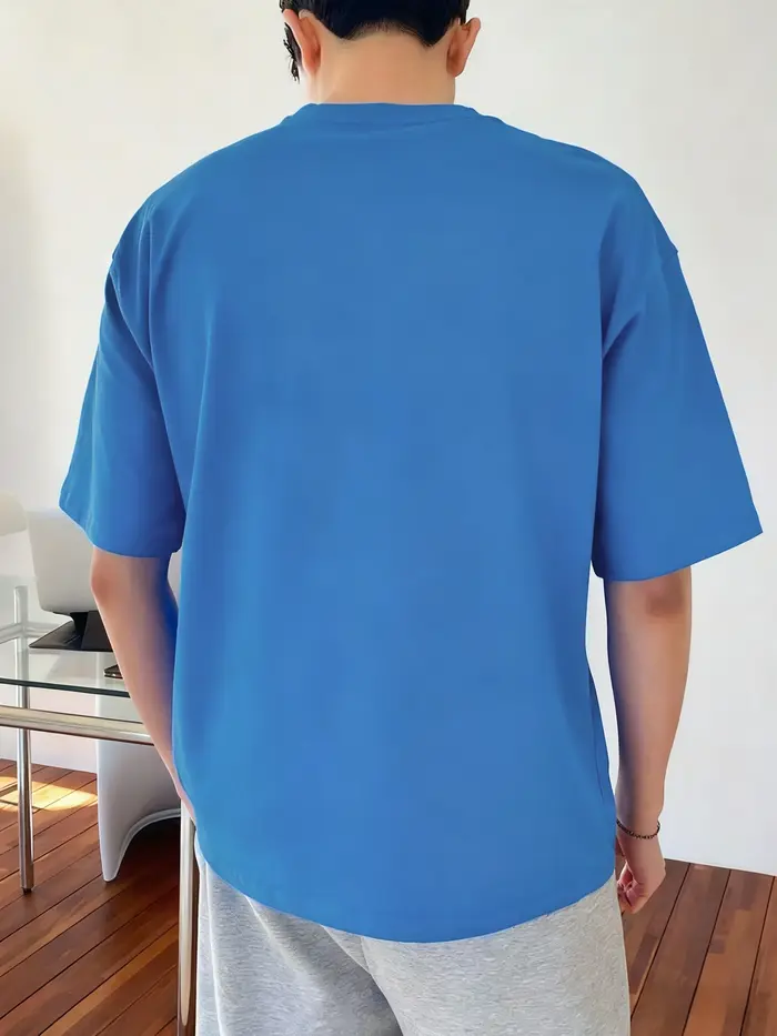 Roma Italia lettre impression coton T-Shirts hommes été à manches courtes confortable t-shirt doux surdimensionné haut col en o vêtements de base