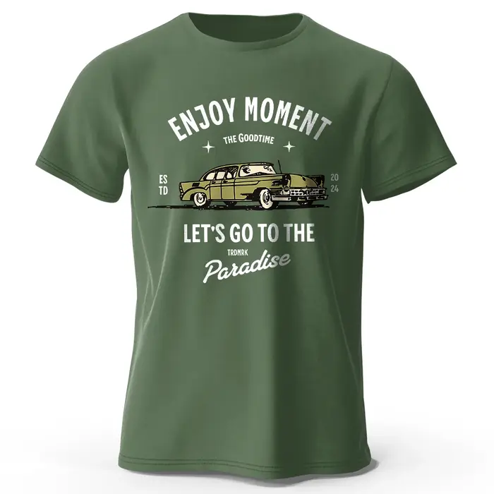 T-Shirt imprimé Enjoy Moment pour hommes