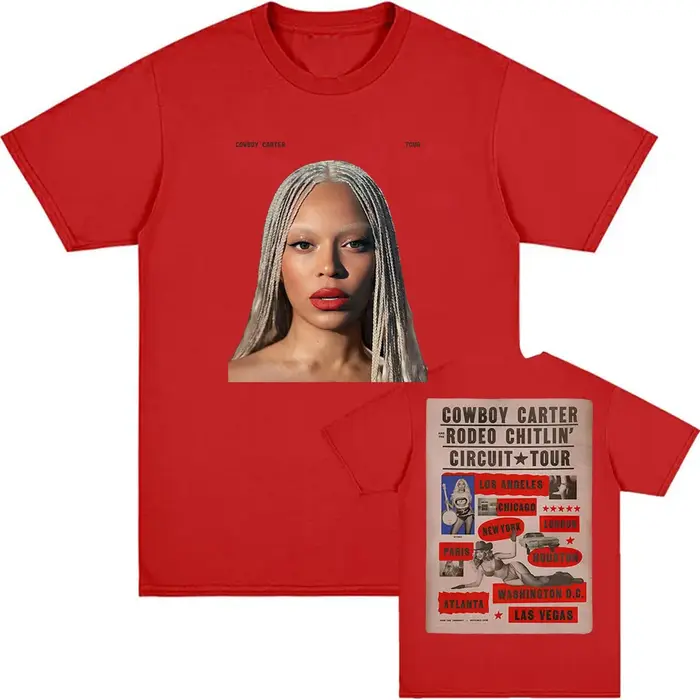 Beyoncé COWBOY CARTER TOUR 2025 T-shirt coton été femmes hommes t-shirts à manches courtes col rond