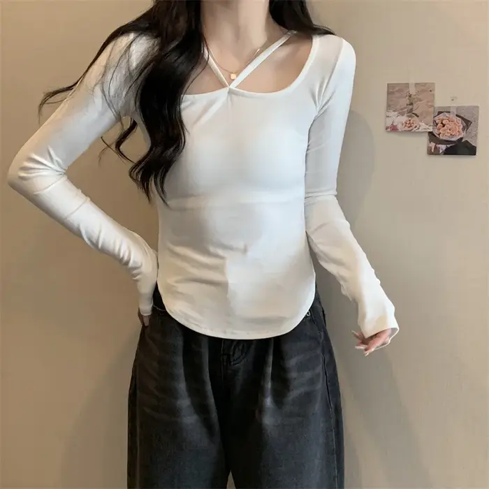 T-shirt court pour femmes en automne