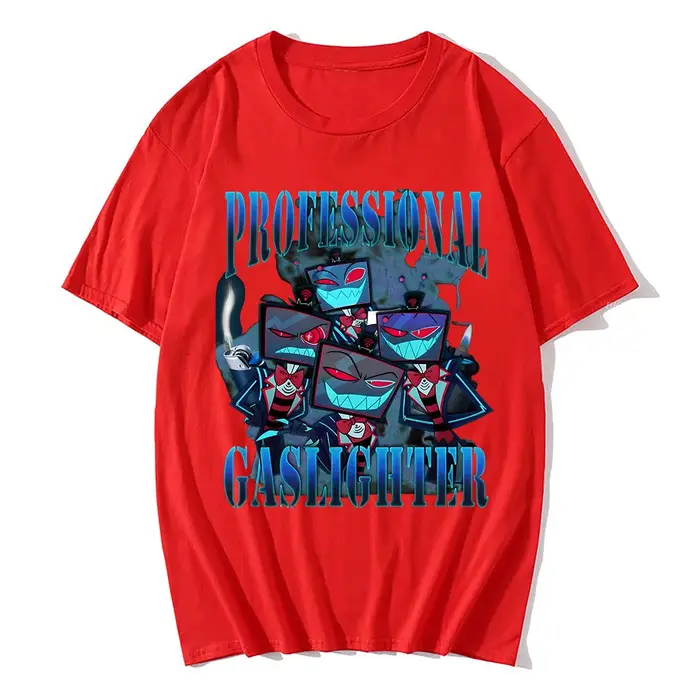 Helluva Boss Hazbinhotel VOX T-shirt imprimé Hip Hop unisexe Streetwear à manches courtes en vrac mâle coton t-shirts
