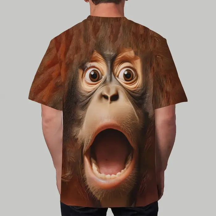 Drôle singe imprimé T-shirts pour hommes été vêtements
