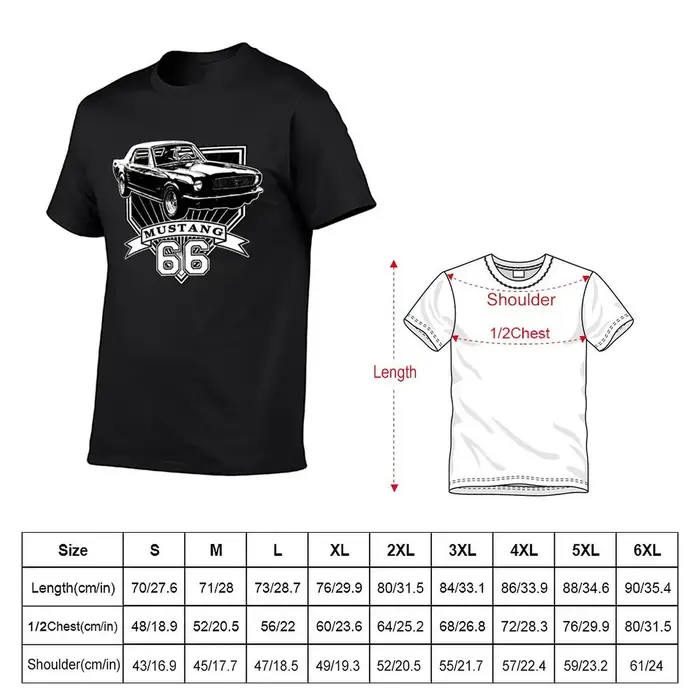 T-shirt 66 Mustang Coupe pour homme, sweat-shirt grande taille, médicaments