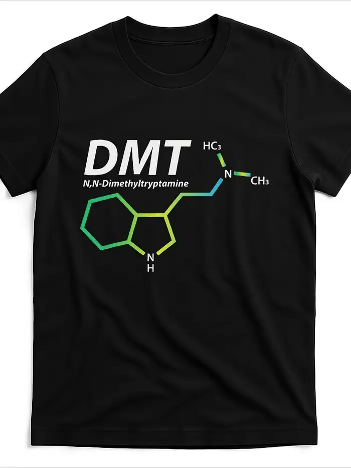 T-shirt psychédélique DMT Spirit Molecule - T-shirt graphique unisexe à manches courtes, style popul