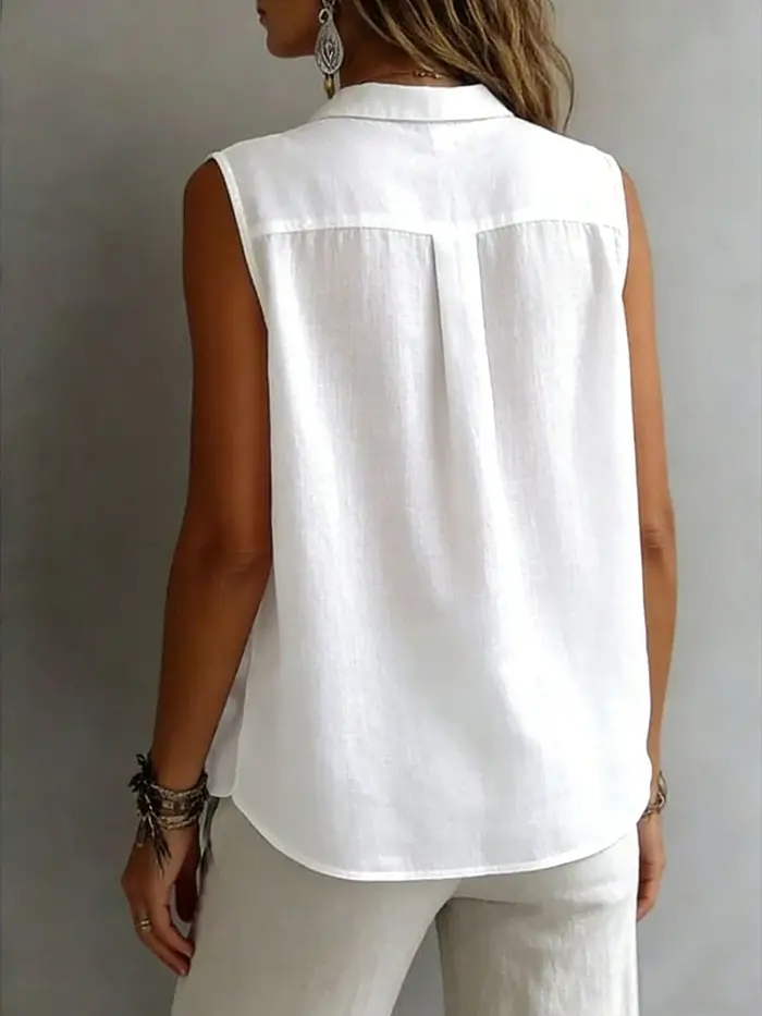 Chemise sans manches élégante et tendance pour femme