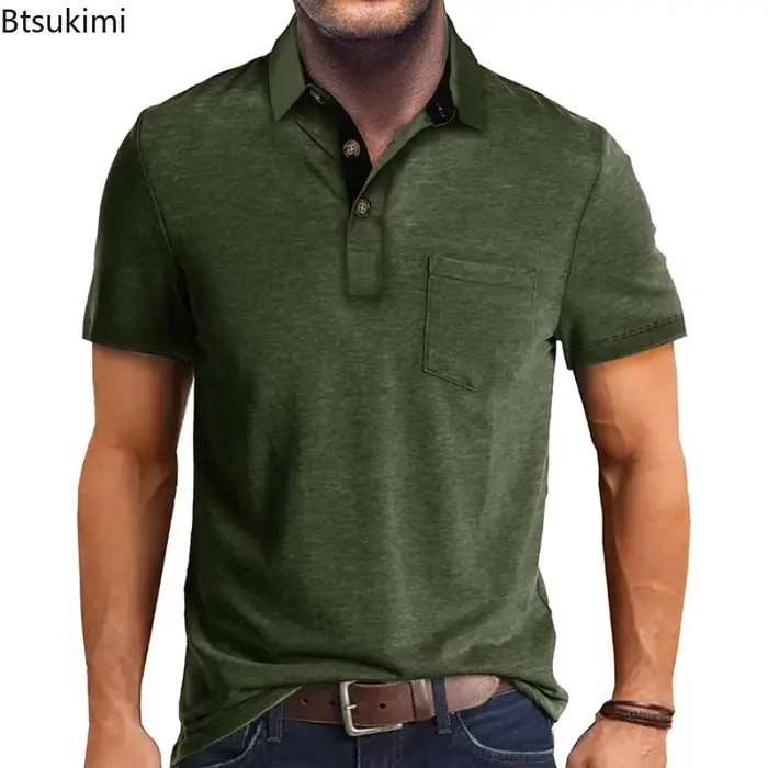 Nouveaux Polos Homme 2026 à Manches Courtes – T-shirts Décontractés Légers pour Hommes