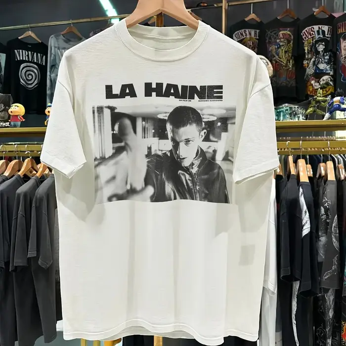 T-shirt à motif de film gangster rétro des années 80 et 90 pour hommes