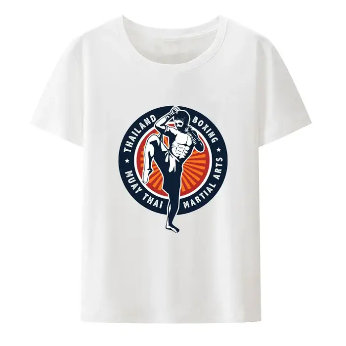 Thaïlande boxe Muay Thai Arts martiaux imprimer t-shirt mignon nouveau Style nouveauté Camisa loisirs décontracté confortable ample cadeau salle de sport Y2k