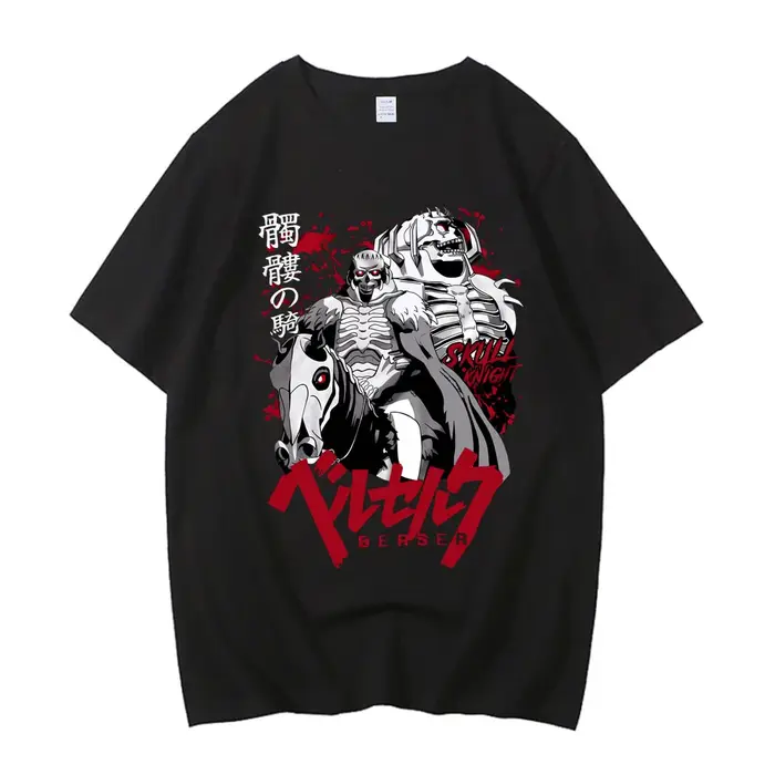 Berserk T-shirt bande Guts Berserker armure horreur Anime coton haute qualité à manches courtes