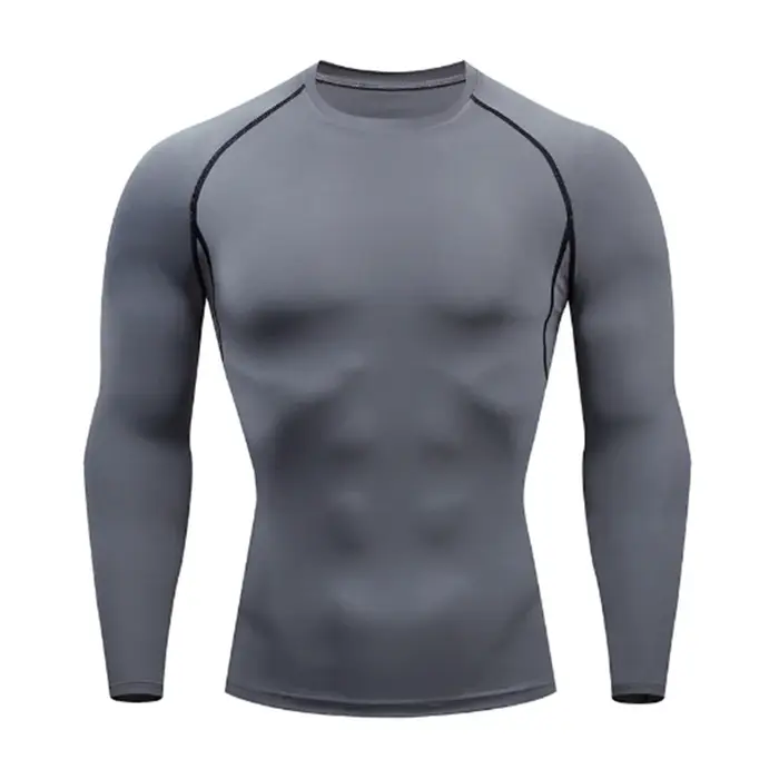 T-shirt de sport de compression respirant pour homme, coupe sèche, haute qualité, rashguard, jogging