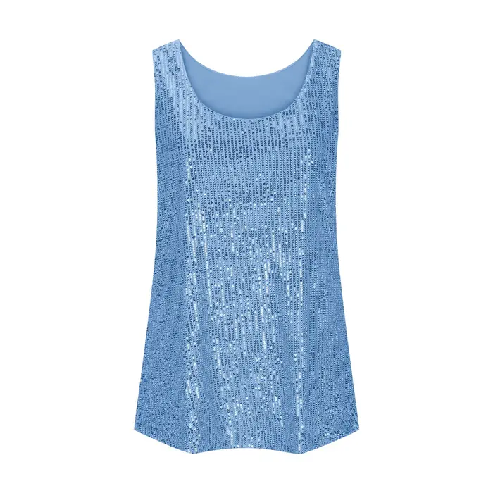 Débardeurs à paillettes or et argent pour femme