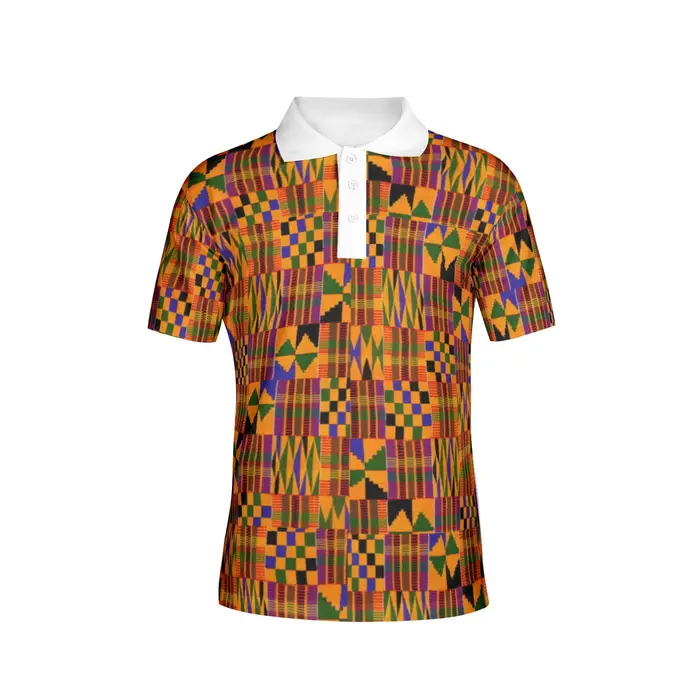 Polo pour homme en tissu imprimé africain Kente_ Style classique coloré 2026