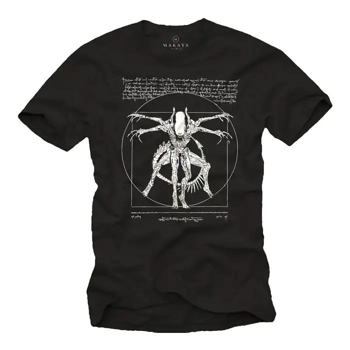 T-Shirt homme Alien-T-Shirt Gamer Da Vinci imprimé haut pour femme