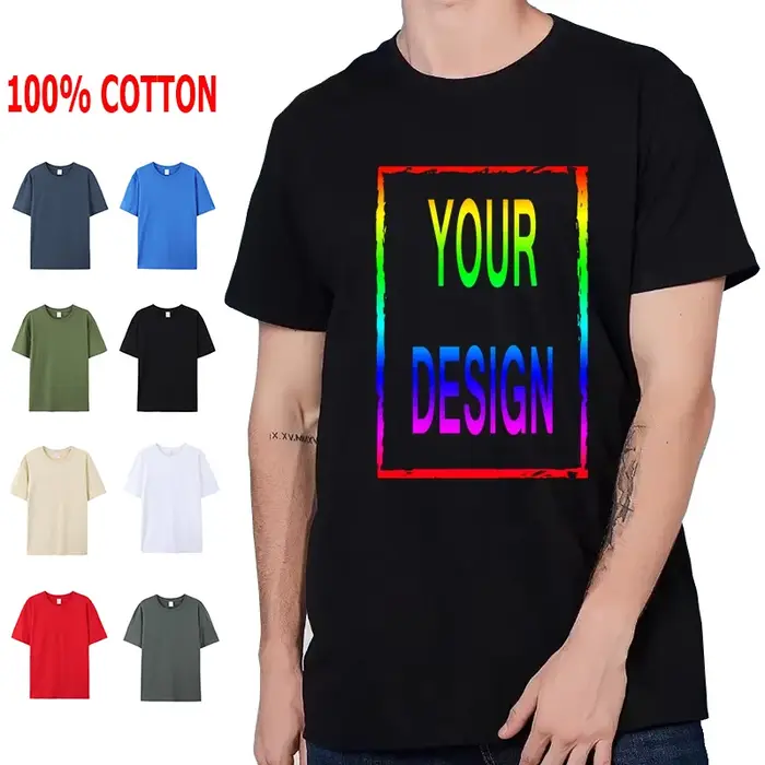 T-shirt en coton personnalisé avec logo