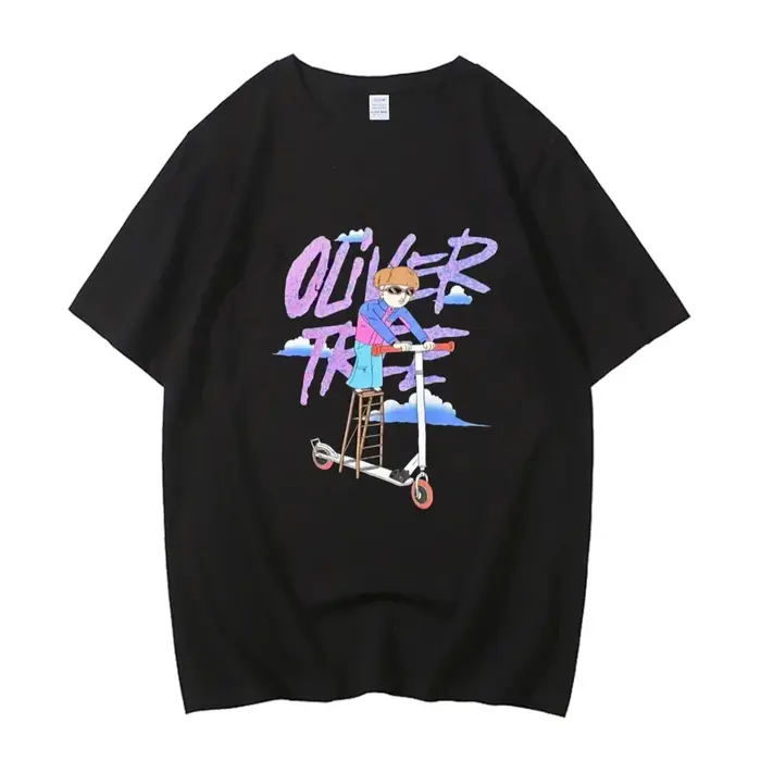 T-shirt Oliver Tree pour homme, style hip-hop, vintage, délavé, décontracté, RIP Rapper, respirant, 